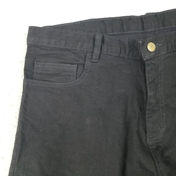 Dearborn Denim Jeans Mens 35 Black Slim Fit Stretch Made USA Straight Leg Pants - Picture 3 of 13